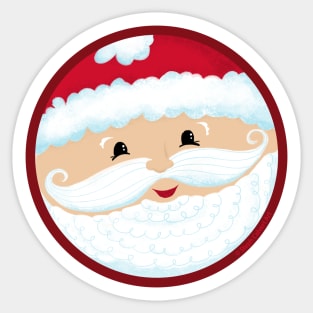 Cute Santa Claus Christmas Art Sticker